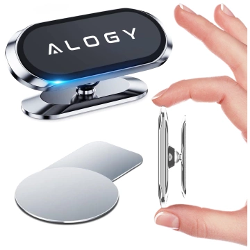 Alogy Universal-Auto-Magnethalterung für Telefon im Cockpit, für Armaturenbrett, Schwarz