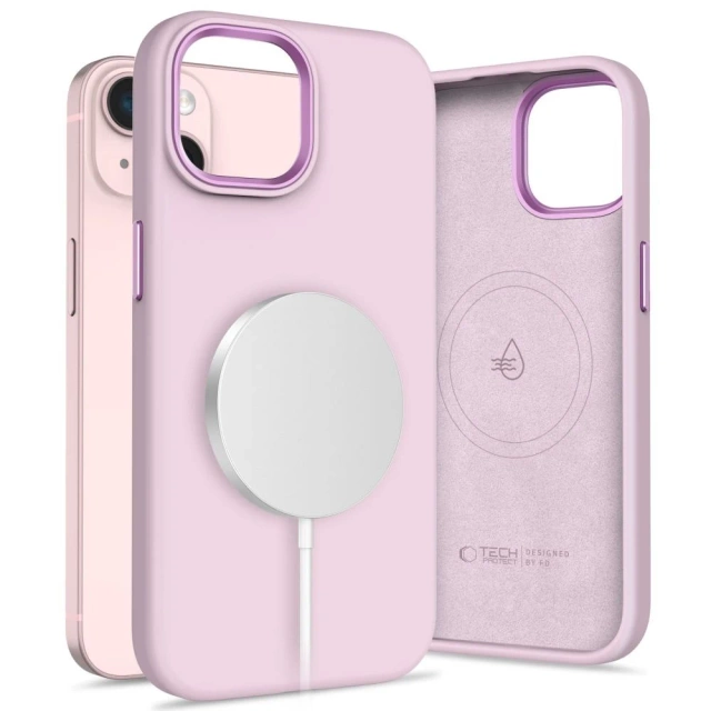 Etui do iPhone 15 Tech-Protect Silicone Pure MagSafe Różowy
