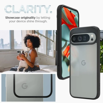 Etui Spigen Ultra Hybrid für Google Pixel 9 Pro XL Mattschwarz