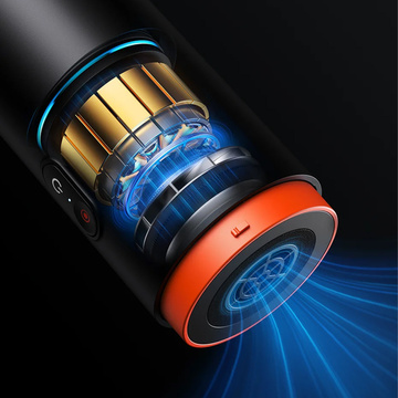 Bezprzewodowy odkurzacz samochodowy bezworkowy 80W Baseus A2 Pro 6000Pa HEPA USB-C czarny