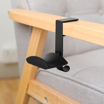 Uniwersalny uchwyt wieszak hak na słuchawki Alogy na biurko blat Czarny