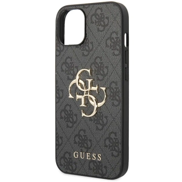Etui Guess GUHCP15M4GMGGR für iPhone 15 Plus 6,7" Hardcase 4G Big Metal Logo schwarz/grau