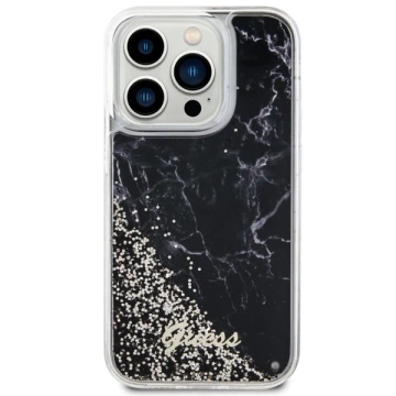 Etui Guess GUHCP14LLCSGSGK für iPhone 14 Pro 6,1" Hardcase Liquid Glitter Marble