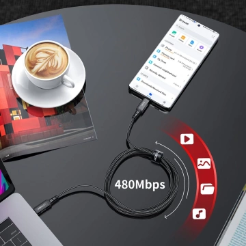 Acefast Kabel USB Typ C - USB Typ C 2m, 100W (20V / 5A) schwarz (C4-03 Black)