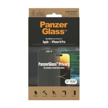 Szkło PanzerGlass Ultra-Wide Fit do iPhone 14 Pro 6,1" Privacy Screen Protection Antibacterial P2772