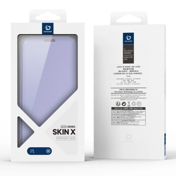 Etui do iPhone 16 Dux Ducis Skin X Pro MagSafe Klapka Fioletowe