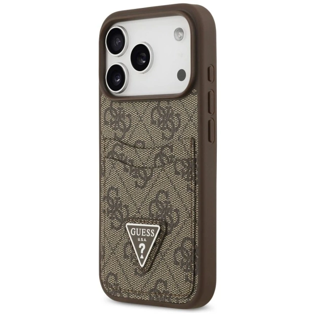 Etui Guess do iPhone 17 Pro 4G Double Card Triangle Gold