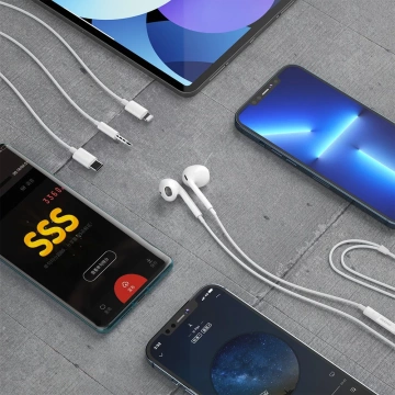 Dudao In-Ear-Kopfhörer mit 3,5-mm-Miniklinkenanschluss weiß (X14PRO)