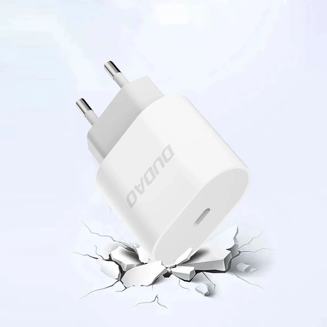 Dudao 20W USB-C Wandladegerät mit Kabel – Weiß