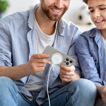 MagSafe Tech-Protect Ladegerät QI15W-A33 Weiß 15W Ständer