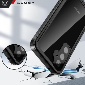 Etui Wodoodporne do Samsung Galaxy S25 Plus Alogy HydroArmor™ IP68 Case z przezroczystym tyłem Pancerna obudowa 360