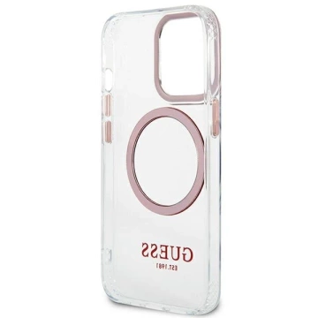 „Etui Guess GUHMP13LHTRMP für iPhone 13 Pro / 13 6,1\“ Hartschale Metal Outline Magsafe“