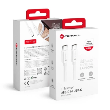 Kabel USB-C do USB-C 60W 2m Forcell C338 QC 4.0 PD do smartfonów i laptopów