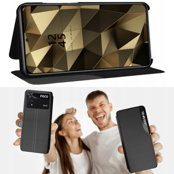 Etui Alogy Smart View Cover z klapką portfel skórzane do Xiaomi Poco X4 Pro 5G