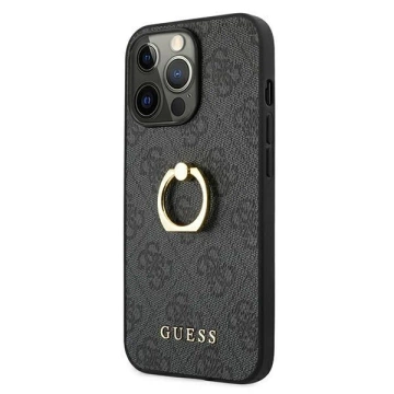 Etui Guess GUHCP13L4GMRGR für Apple iPhone 13 Pro / 13 6,1" szary/grey Hardcase 4G mit Ringständer