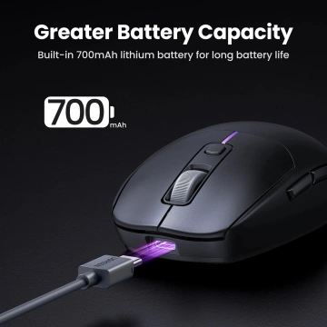 UGREEN MU103 MYSZ BEZPRZEWODOWA 2.4GHz BT 5.0 DPI USB-C CZARNA