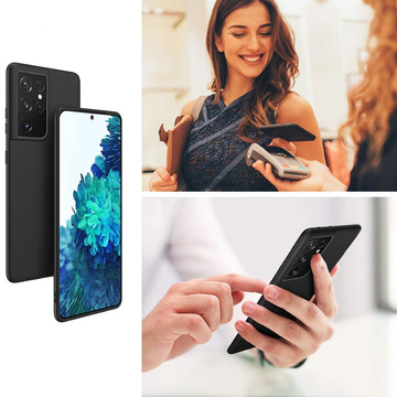 Matte Hülle 3mk Matt Hülle für Samsung Galaxy S21 Ultra 5G Schwarz