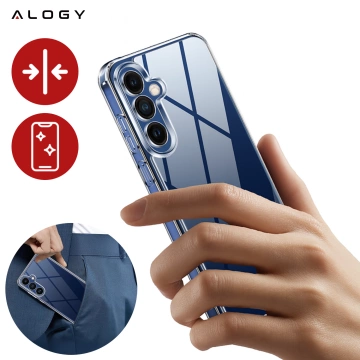 Etui Przezroczyste do Samsung Galaxy S25, Podwyższone Krawędzie, Idealne Dopasowanie, PC + TPU, Alogy HybridShield™ Case + SZKŁO HARTOWANE