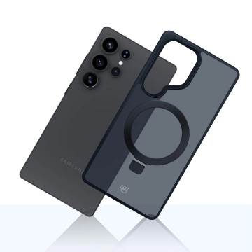 Etui do Samsung Galaxy S25 Ultra 3mk Smoke Case Mag&Stand MagSafe Black