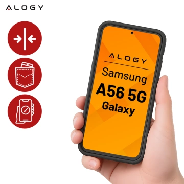 Etui do Samsung Galaxy A56 / A36 5G 2025 Pancerna Obudowa Ochronna na Telefon Wzmocniona Alogy HeavyDuty™️ Case Czarne + Szkło hartowane
