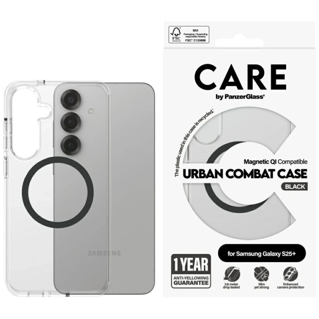 Etui do Samsung Galaxy S25 Plus CARE von PanzerGlass Flagship MagSafe Black