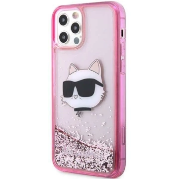 Etui ochronne na telefon Karl Lagerfeld KLHCP12MLNCHCP do Apple iPhone 12 /12 Pro 6,1" różowy/pink hardcase Glitter Choupette Head