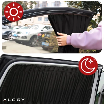 Abdeckung Magnetisches Vorhangrollo für vordere Seitenfenster für Auto-Sonnenschutz UV-Schutz Schwarz [2 Stück]