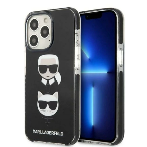 Etui ochronne na telefon Karl Lagerfeld KLHCP13LTPE2TK do Apple iPhone 13 Pro / 13 6,1" hardcase czarny/black Karl&Choupette Head