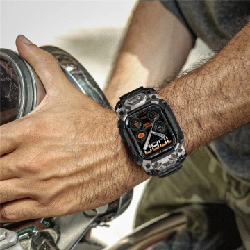 Apple Watch Ultra 1/2 (49 mm) Schwarzes SUPCASE Unicorn Beetle Ore-Gehäuse mit Armband