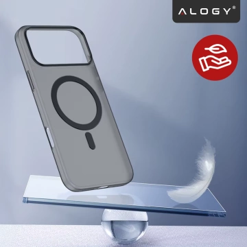 Apple iPhone 17 Pro Max Hülle – Matte MagSafe-Abdeckung mit Linsenschutz, schlank und kratzfest, perfekte Passform – Alogy Skinny MatteCase™ Schwarz