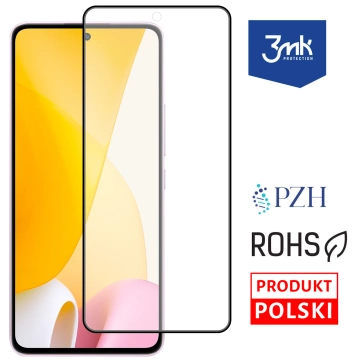 Szkło hartowane do Xiaomi 12/12X 3mk HardGlass Max Lite 9H na cały ekran pełne