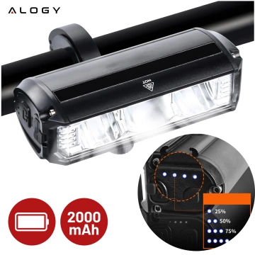 Fahrradlicht vorne Halogen LED-Licht Fahrradbeleuchtung für den vorderen Fahrradlenker Mocna 900lm Alogy 610 schwarz