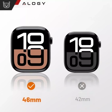 Alogy Protector Case 2-in-1 Schutzhülle mit Glas für Apple Watch 10 46mm Transparent