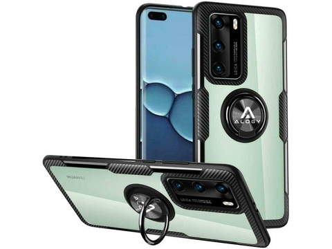 Etui Alogy Ring Holder Clear Armor do Huawei P40 czarne