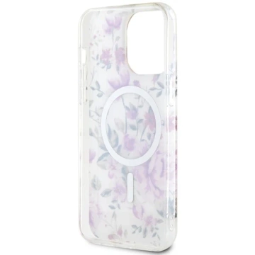 Etui für Telefon Guess GUHMP14XHCFWST für Apple iPhone 14 Pro Max 6,7" transparente Hardcase Flower MagSafe