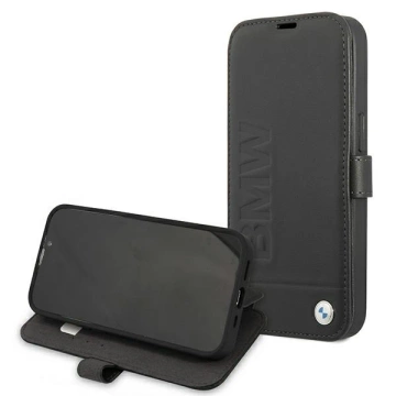 Etui na telefon BMW BMFLBKP13SSLLBK do Apple iPhone 13 Mini 5,4" czarny/black book Signature