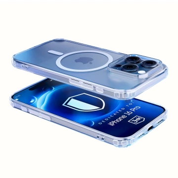 Etui do Apple iPhone 16 Pro do MagSafe 3mk MagCase wzmocniona obudowa pancerne plecki przezroczyste