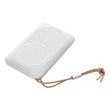 Powerbank Externer Akku VEGER MagOn mit Qi-Ladung für MagSafe 15W - 10.000mAh PD 22,5W weiß (VP1151 / W1151)
