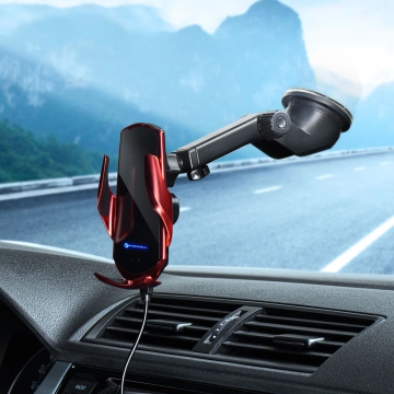 Autoladegerät Forcell HS1 Auto IR Qi 15W Induktion Rot