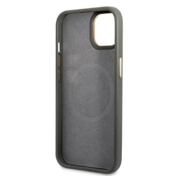 Etui Guess GUHMP13MSAPSTG  do Apple iPhone 13 6,1" szary/grey hardcase Peony Logo Plate MagSafe