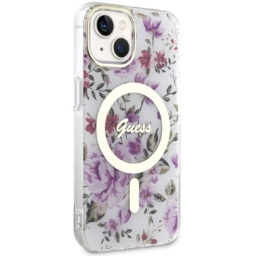 Etui Guess GUHMP14MHCFWST für iPhone 14 Plus 6,7" Hardcase Flower MagSafe