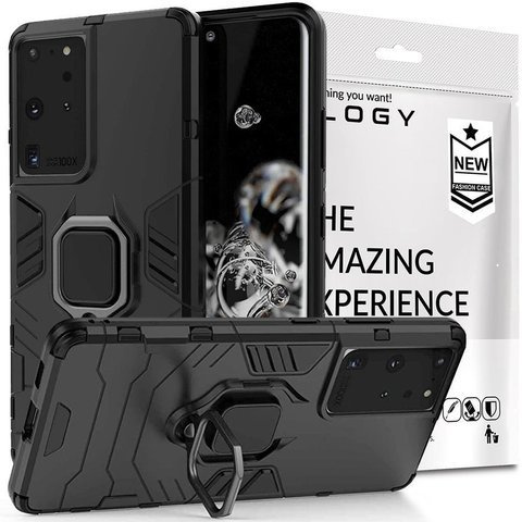 Etui Alogy Stand Ring Armor do Samsung Galaxy S21 Ultra czarne