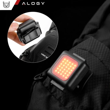 Lampka rowerowa na rower przednia tylna zestaw 2 lampek przód + tył COB USB Alogy Bike Light