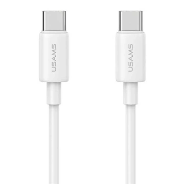 USAMS SJ711 USB-C-auf-USB-C-Kabel 1 m, 60 W, weiß, Schnellladung, YD-Serie