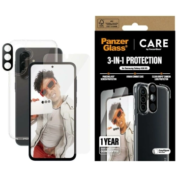 Zestaw ochronny do Samsung Galaxy A36 5G CARE by PanzerGlass Flagship 3w1