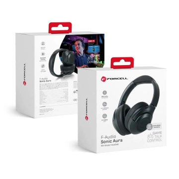 Słuchawki bezprzewodowe nauszne Forcell F-Audio ANC Sonic Aura czarne Black