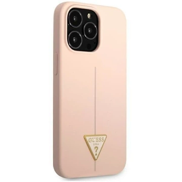 Etui Guess GUHCP13XSLTGP do Apple iPhone 13 Pro Max 6,7" różowy/pink hardcase Silicone Triangle