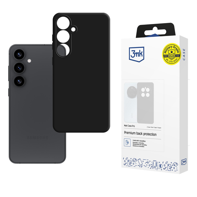 Etui do Samsung Galaxy S25+ Black 3mk Matt Case Pro