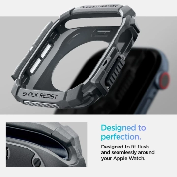 Apple Watch 10 Hülle (46 mm) Dunkelgrau Spigen Rugged Armor