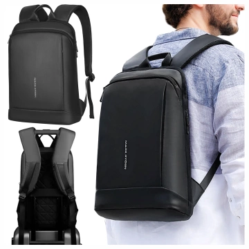 Plecak na Laptopa 15.6" Mark Ryden, Wodoodporny Biznesowy i Podróżny, Wygodny, Otwierany 180°, z Zaczepem na Walizkę, 13L (43×30×10 cm) – Czarny